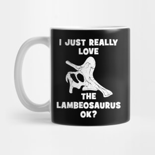 Lambeosaurus fossil skull Mug